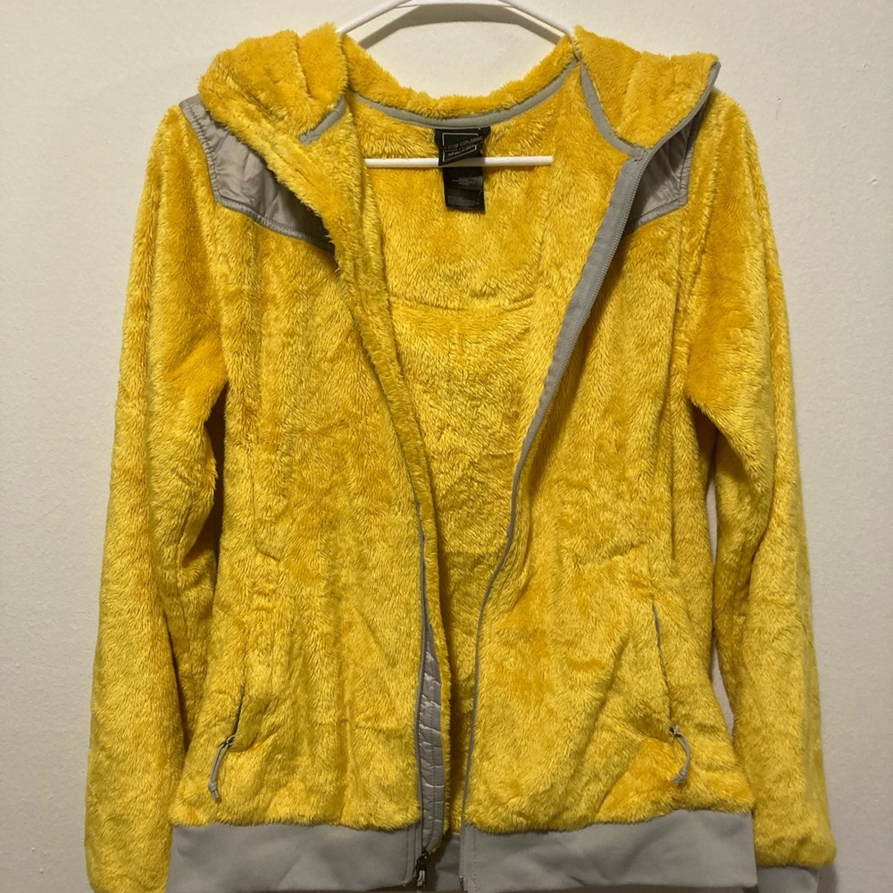 Brand new yellow North Face fleece Jacket